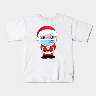 Quarantined Santa Claus 2020, quarantine 2020 face mask for kids, funny quarantined Christmas, new year face mask Kids T-Shirt